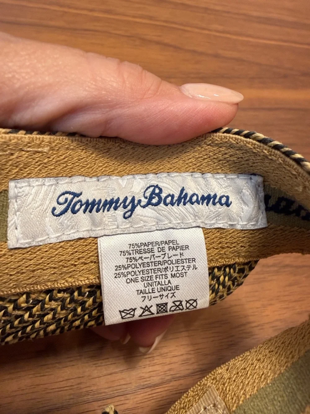 Tommy Bahama Woven Straw Visor in Natural/Tan - Picture 4 of 6